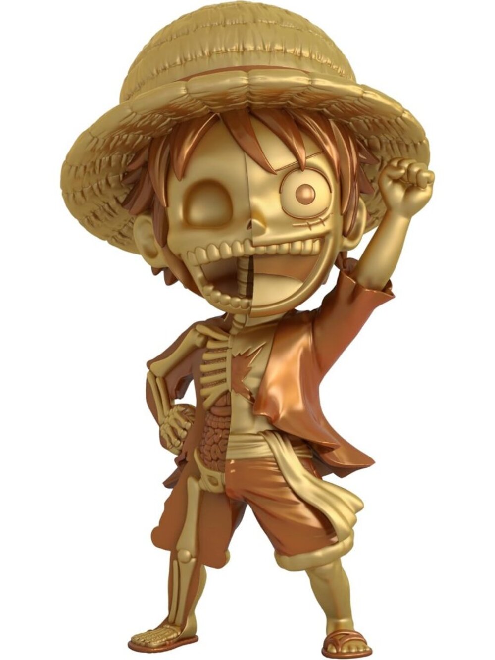 One Piece Luffy Treasure Gold Figure | XXRAY Plus Vinyl Collectible Toy